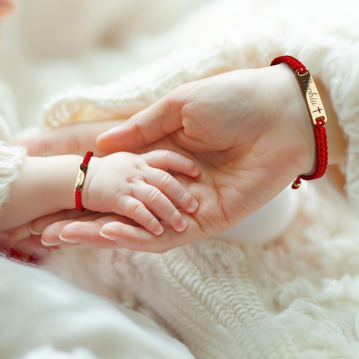 Personalized Handmade Braided Cord Child ID Bracelet