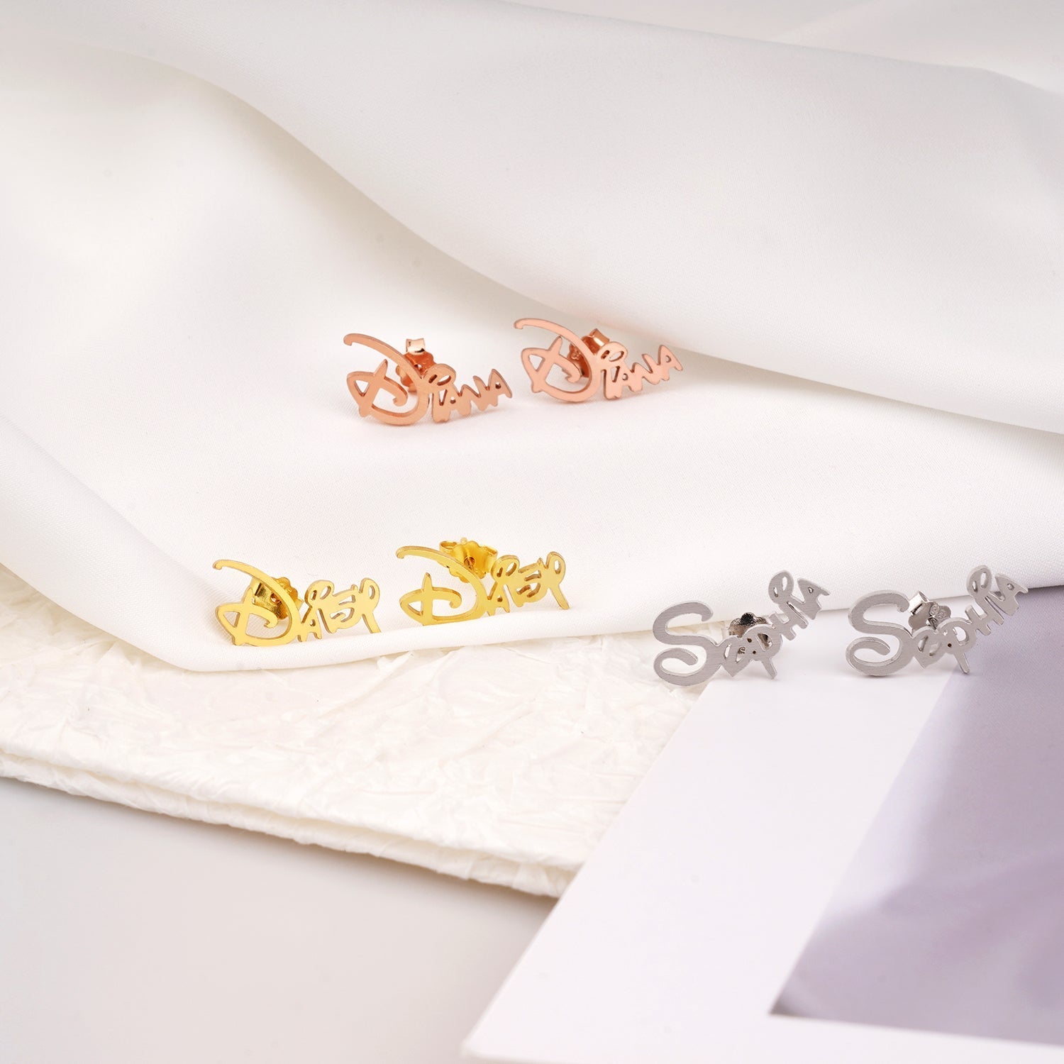 Custom Princess Baby Name Earrings