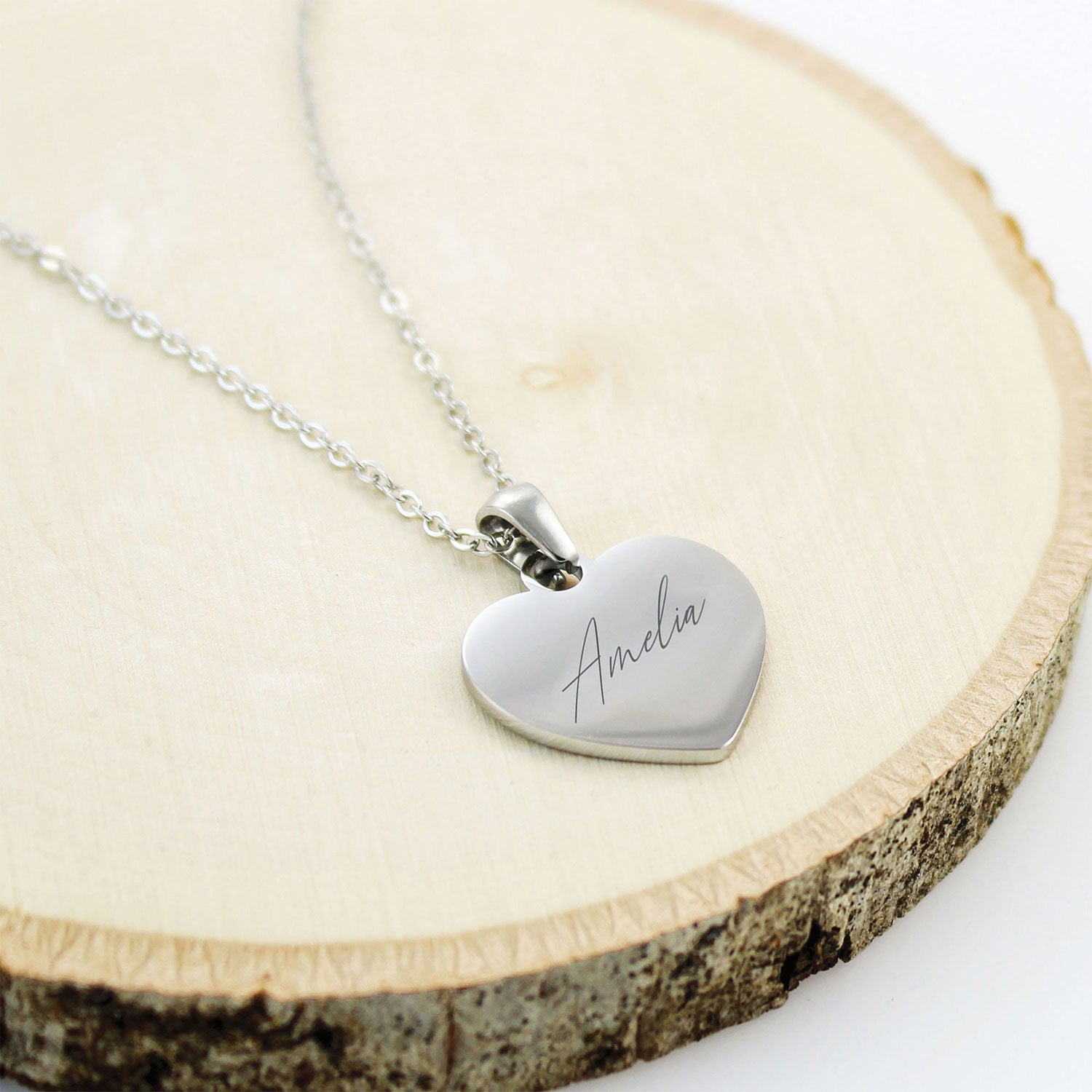 Love Engraved Name Necklace for Kids