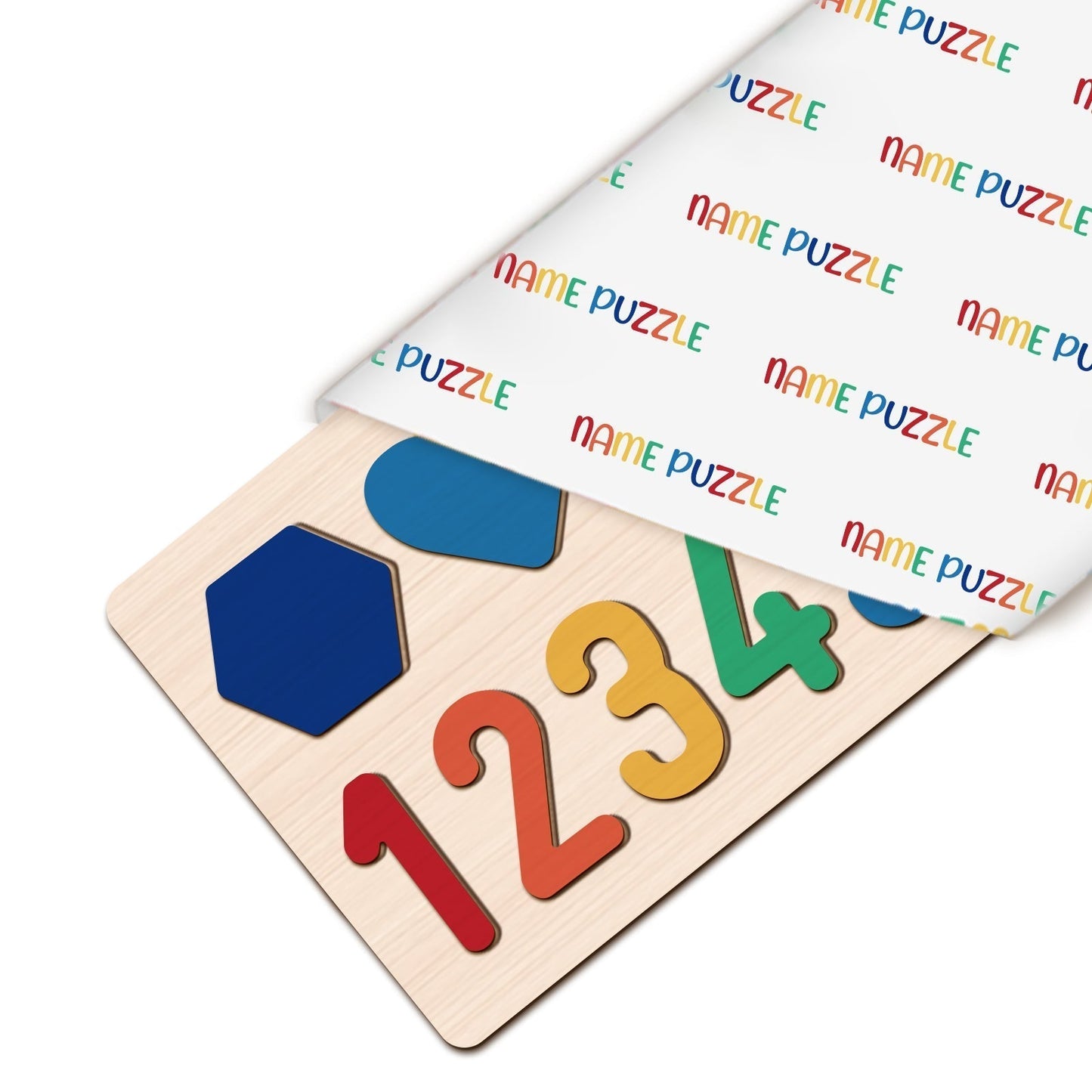 Numbers and Shapes Wooden Educational Puzzle