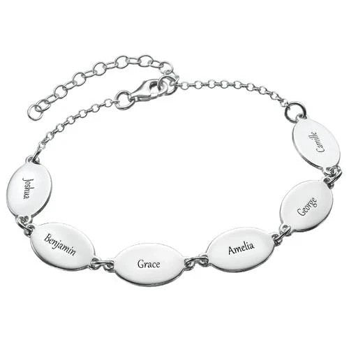 Personalized Name Oval Bracelet