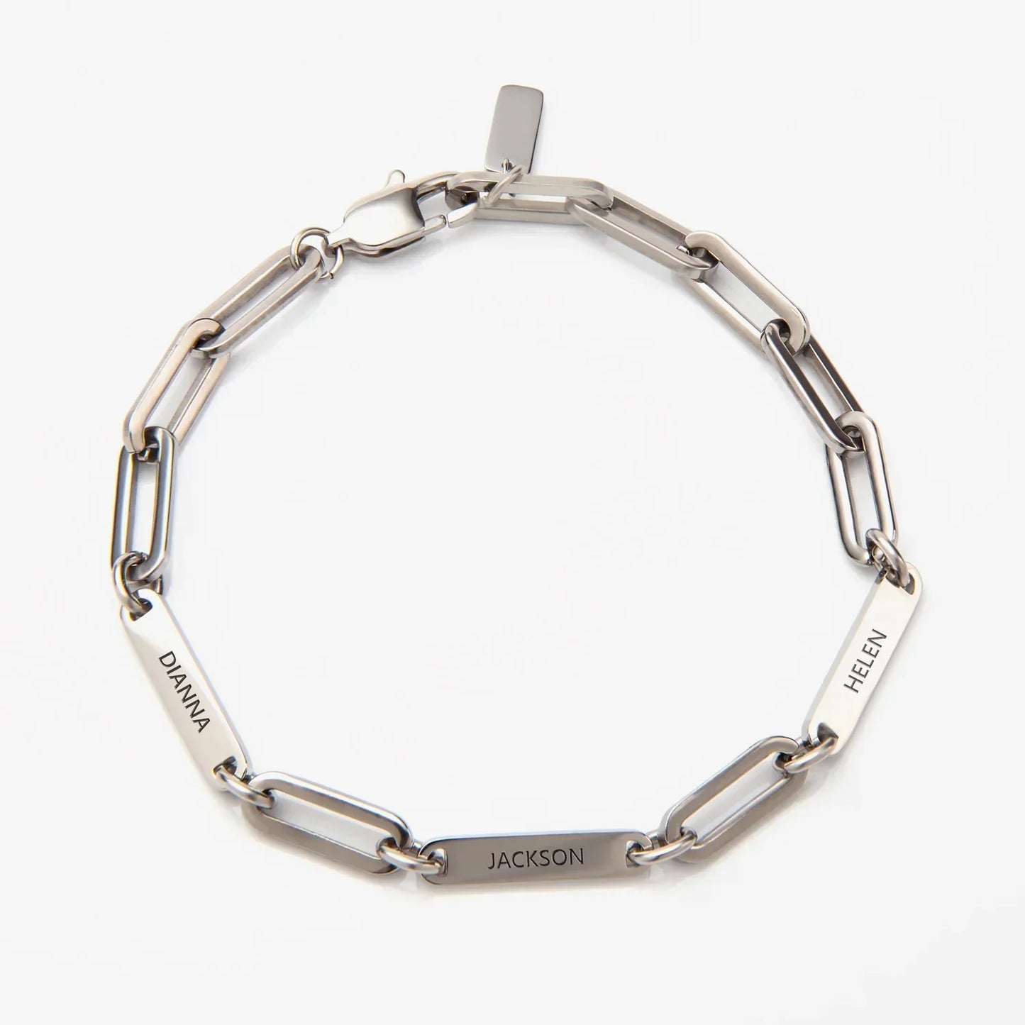 Personalized Name Paperclip Bracelet