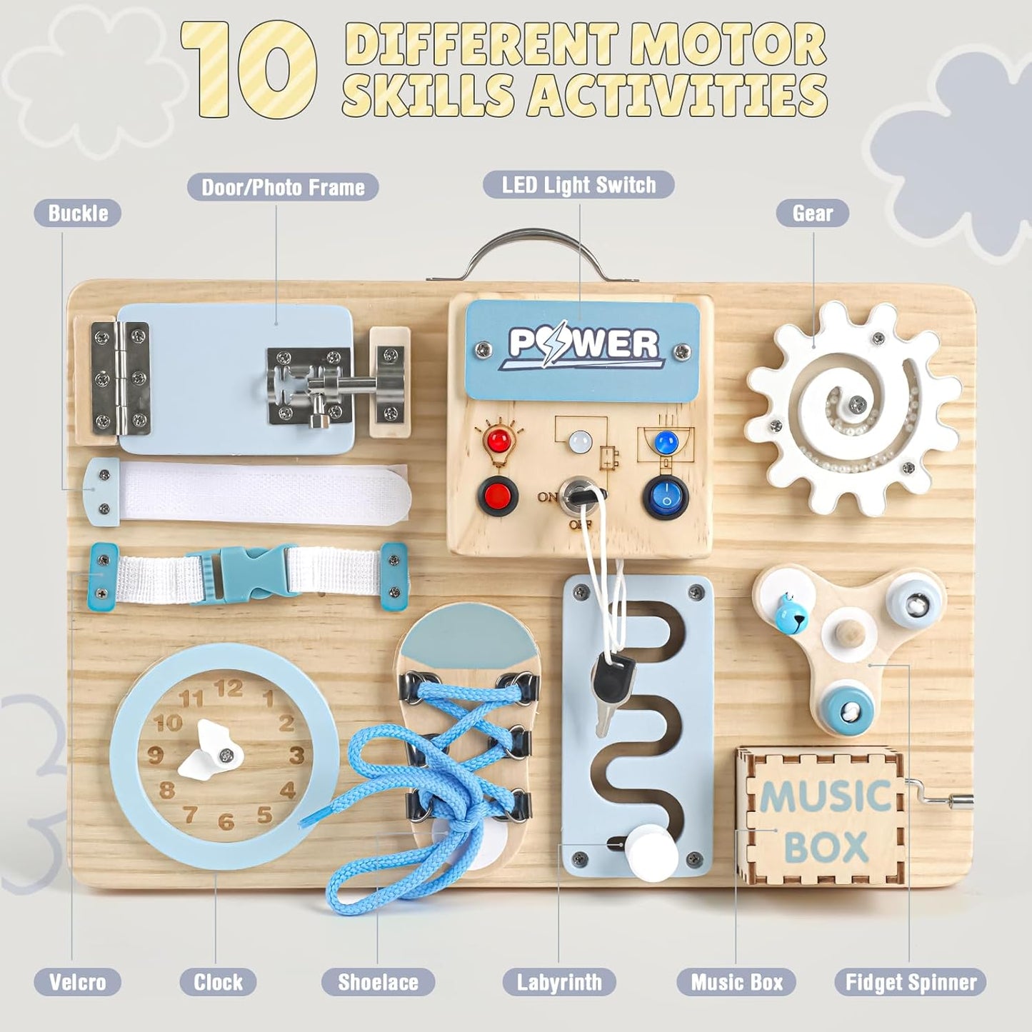 Montessori Busy Board for Toddlers