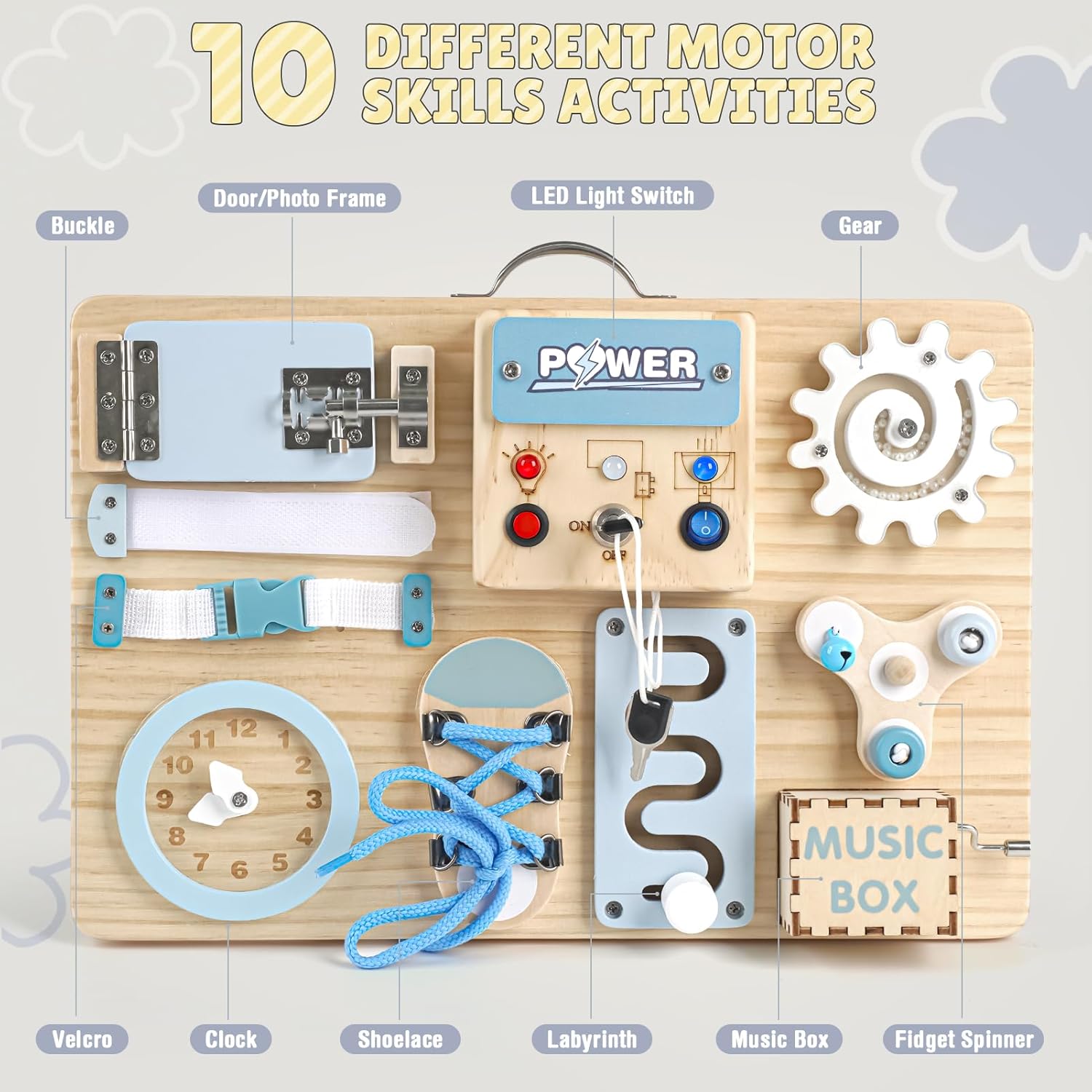 Montessori Busy Board for Toddlers