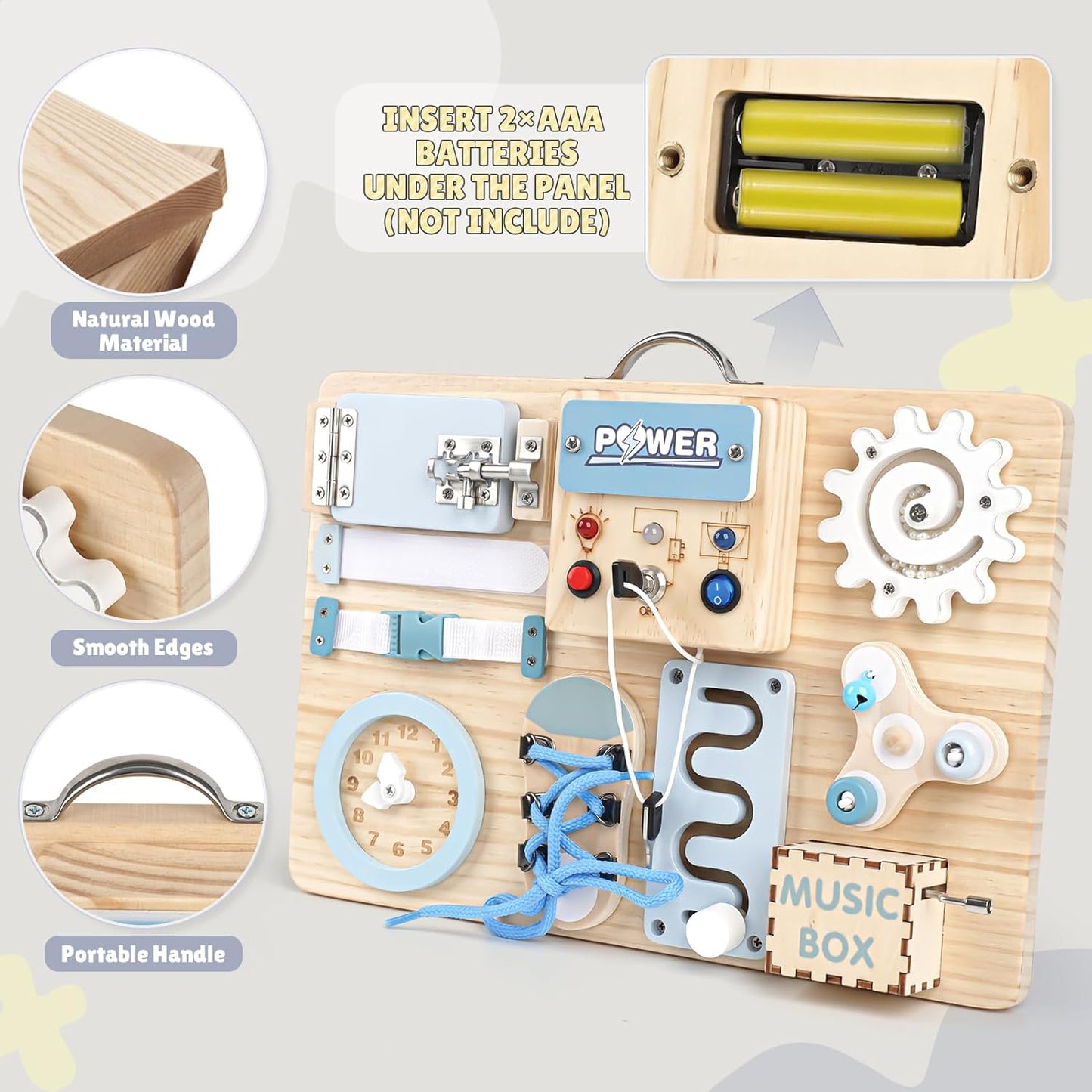 Montessori Busy Board for Toddlers