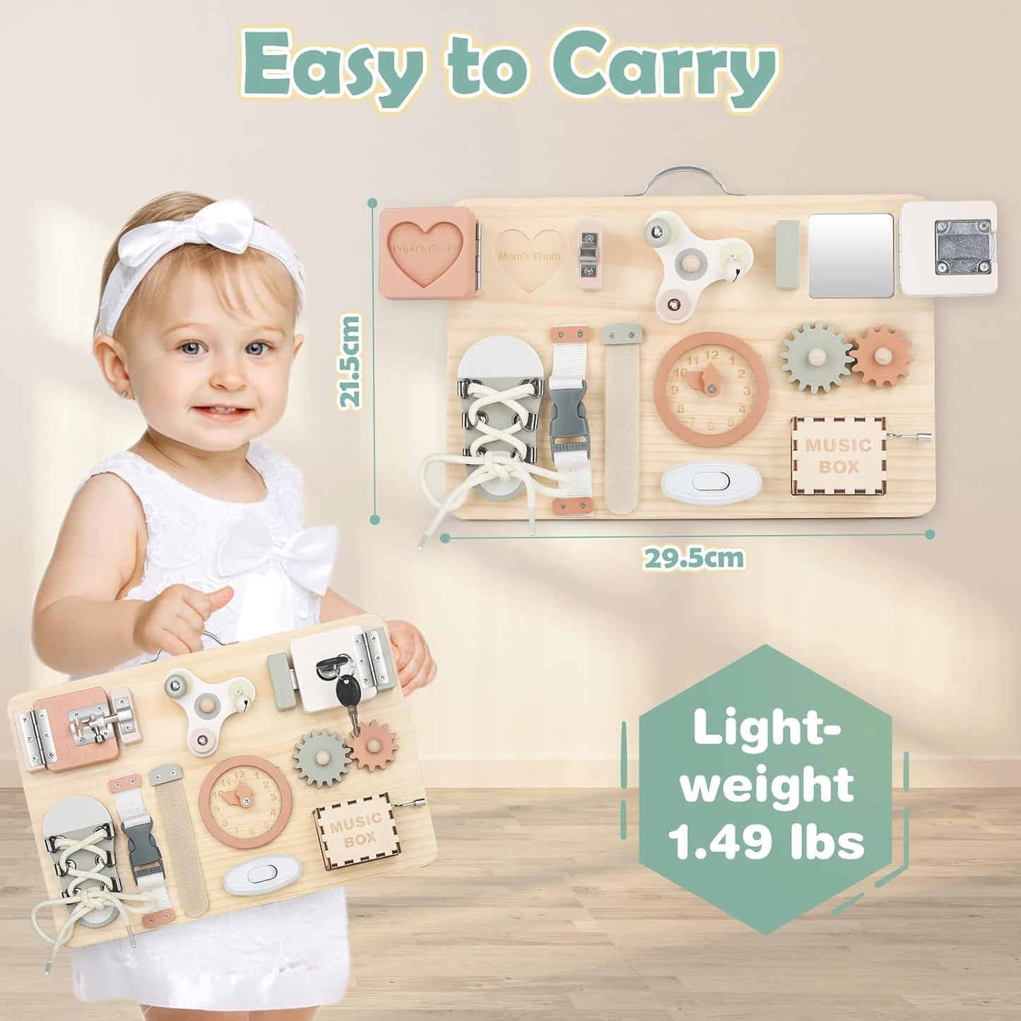 Montessori Busy Board for Toddlers