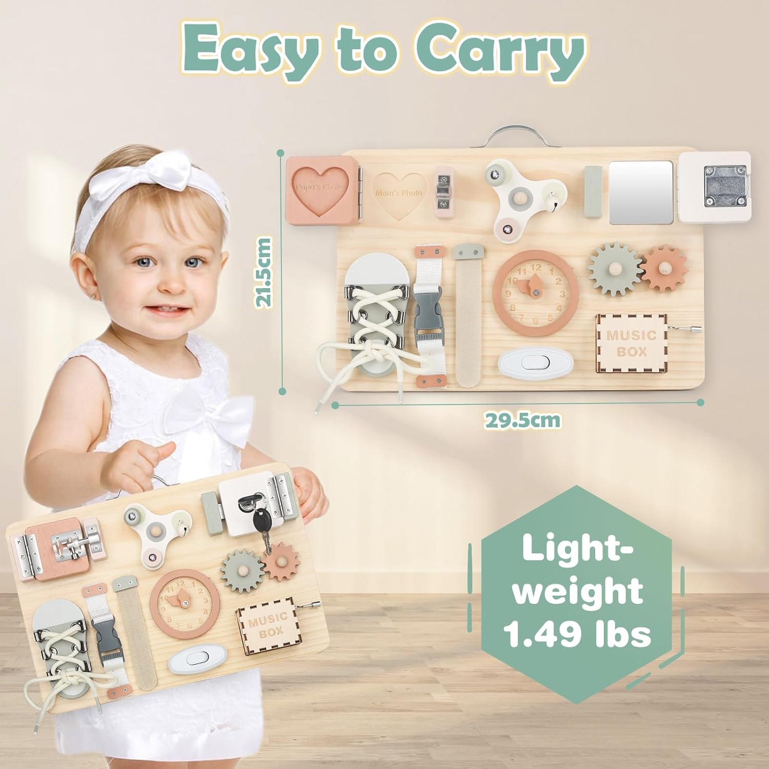 Montessori Busy Board for Toddlers