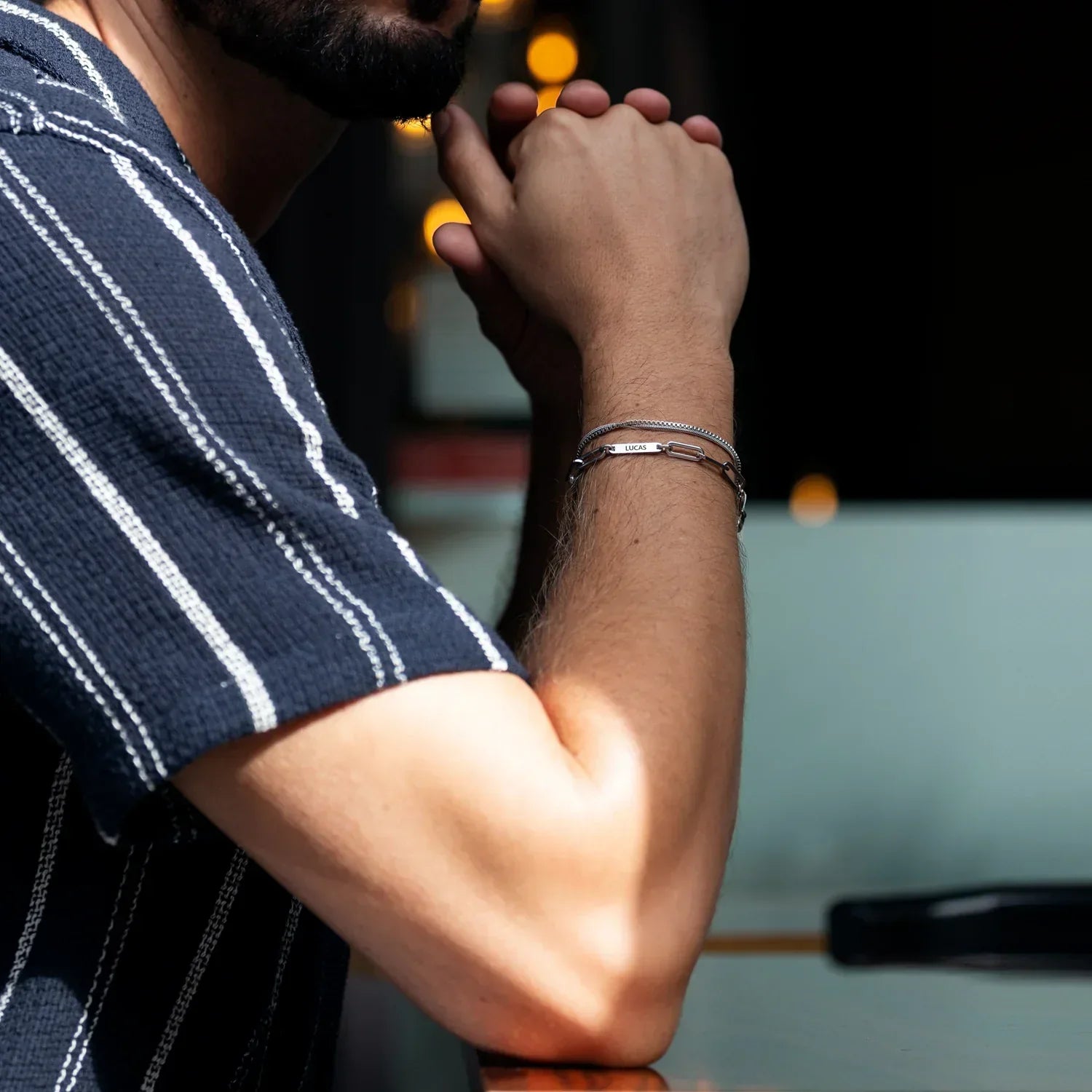 Personalized Name Paperclip Bracelet