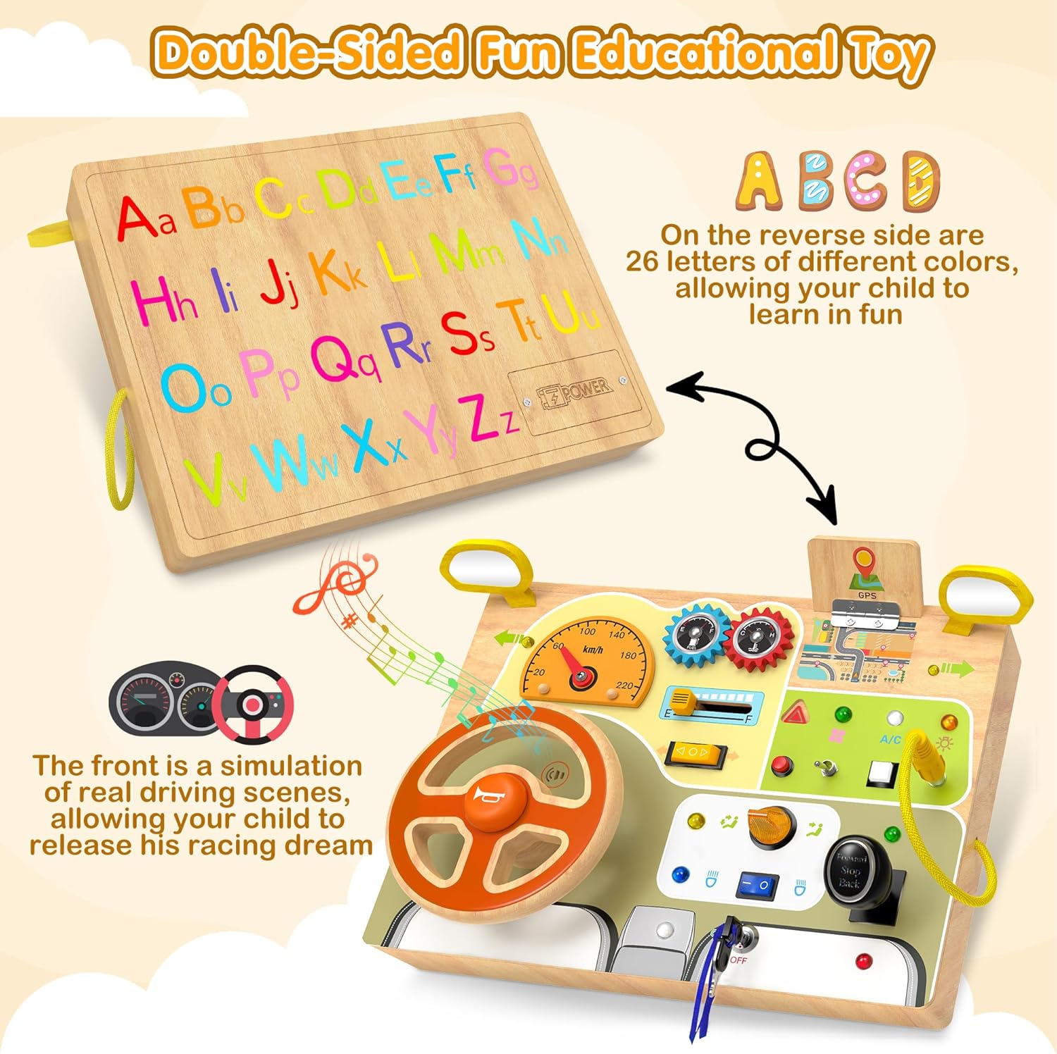 Baby Wooden Busy Board