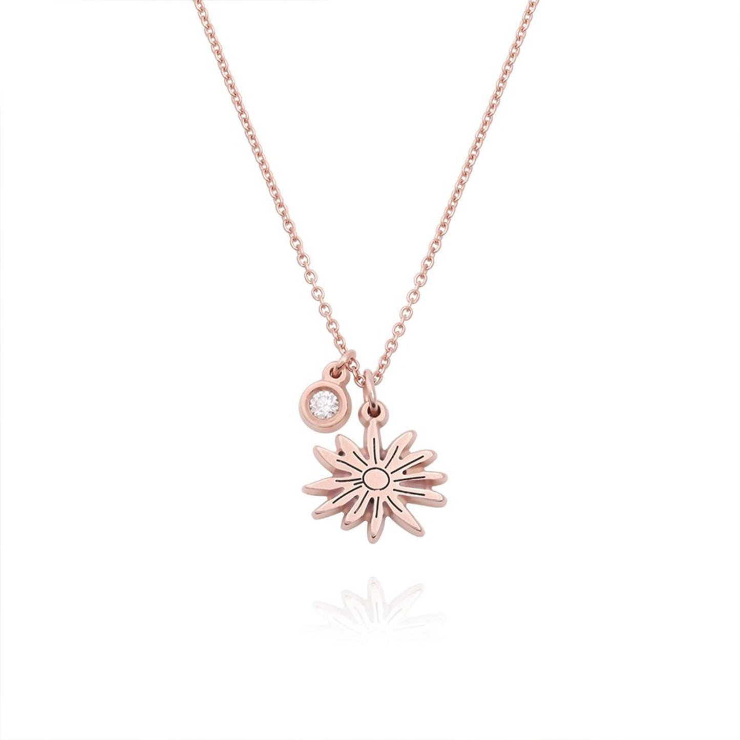 Children's Birth Flower Birthstone Necklace