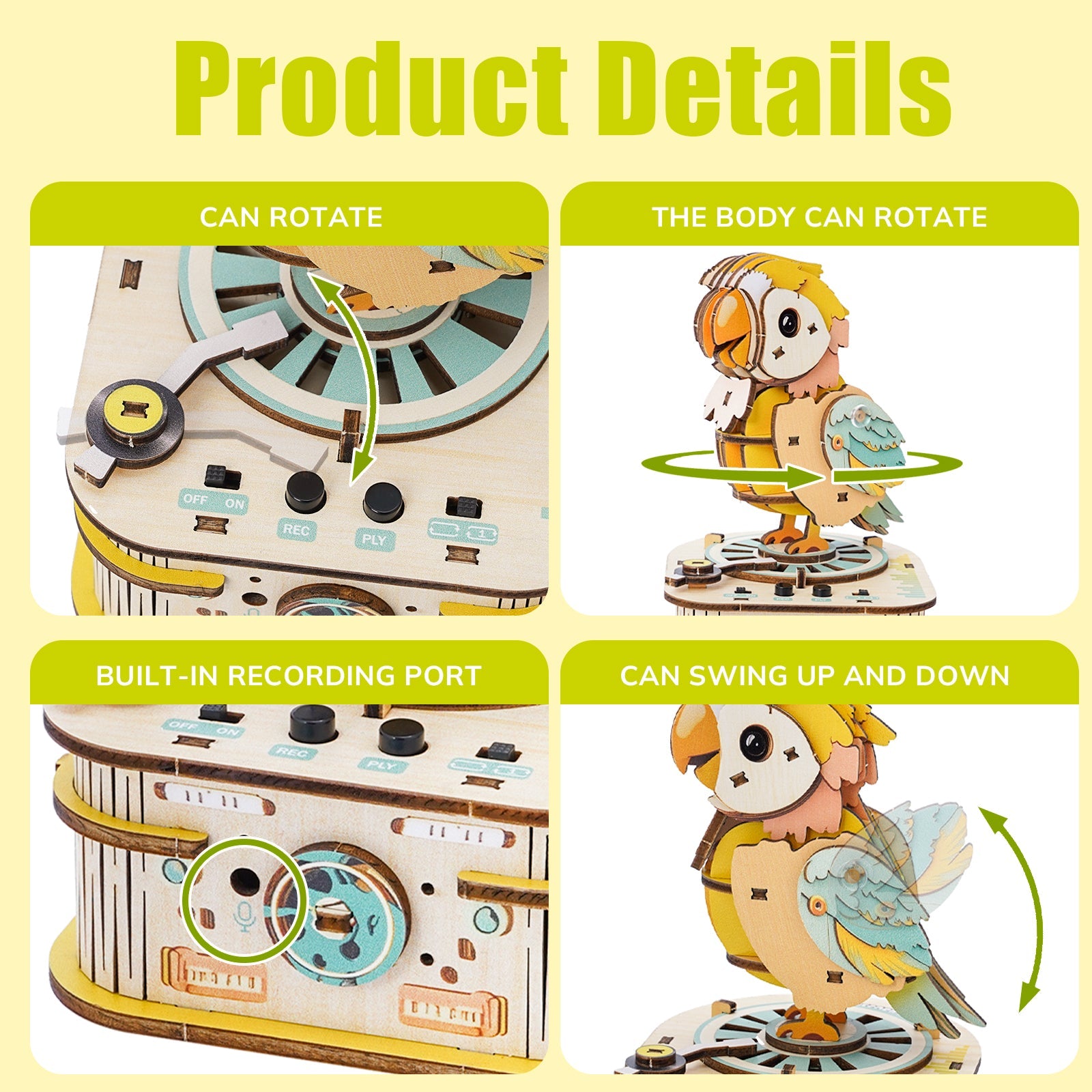 Echo Parrot – 3D DIY Wooden Puzzle Recorder