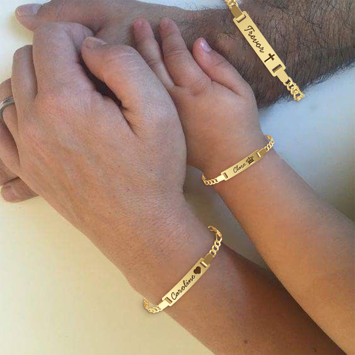 Personalized Name Bracelet Family Set