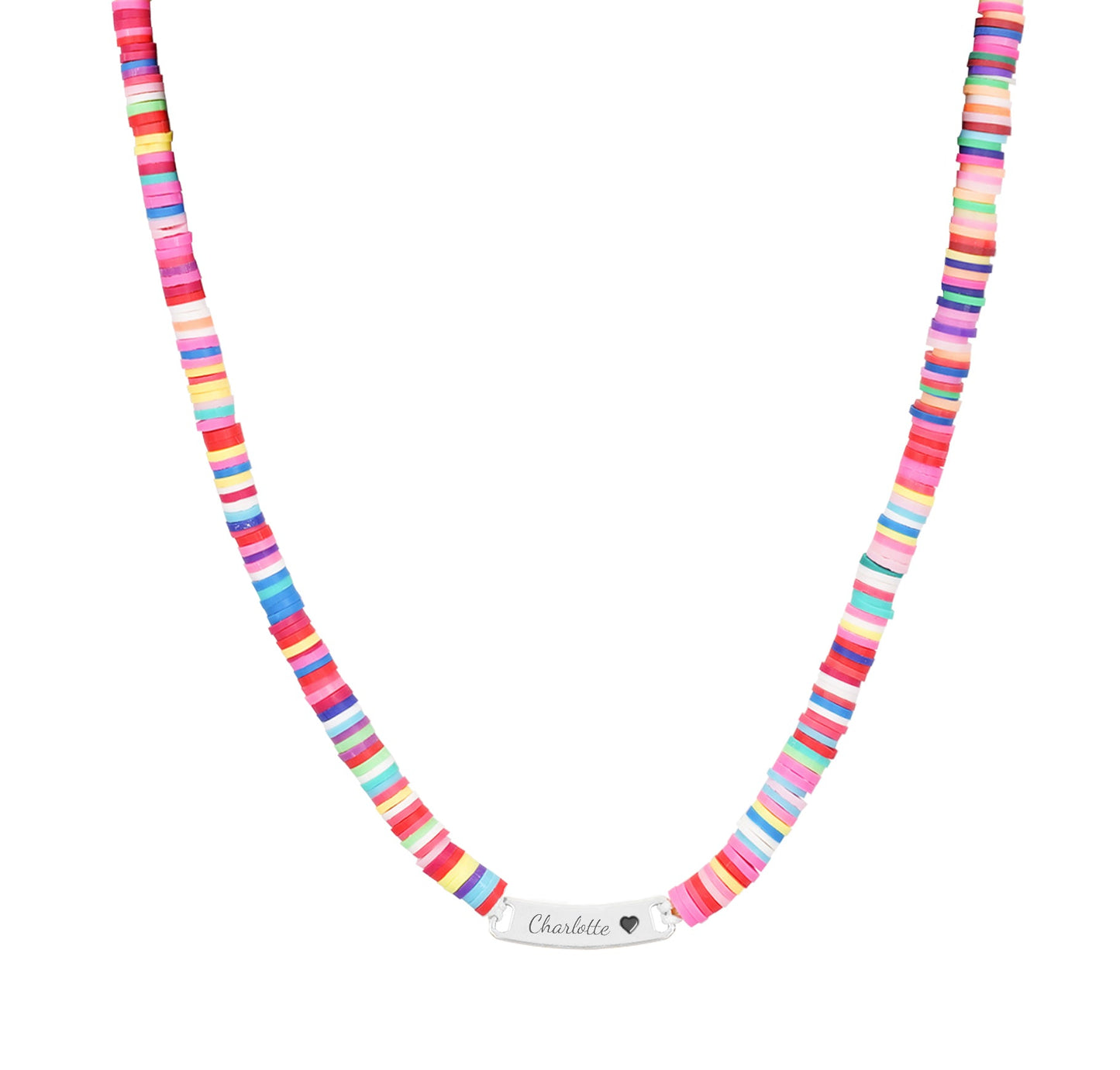 Clay Beads Personalized Baby Girl Name Necklace