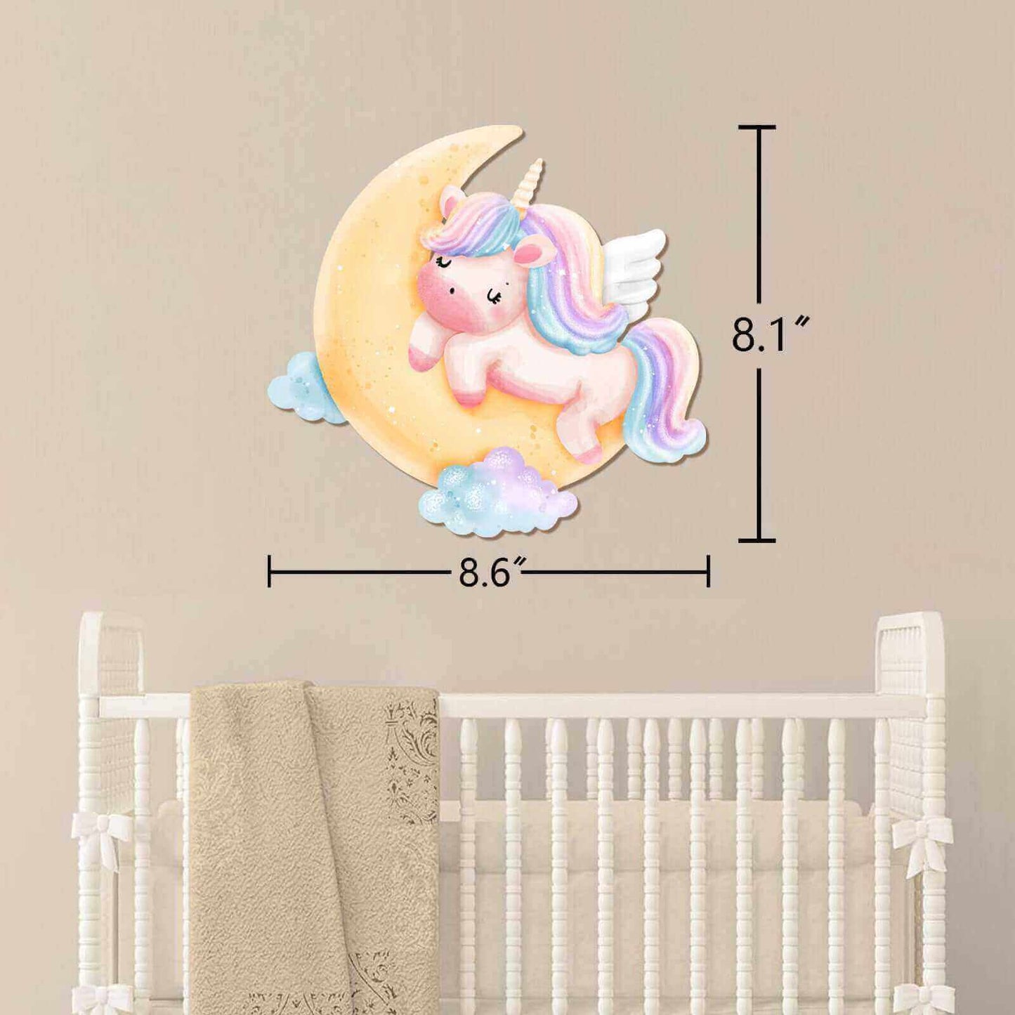 Personalized Wooden Baby's Room Wall Light Set - Size