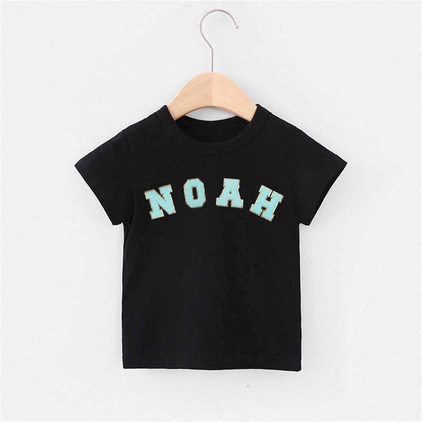 Personalized Toddler Patch Black T-shirt