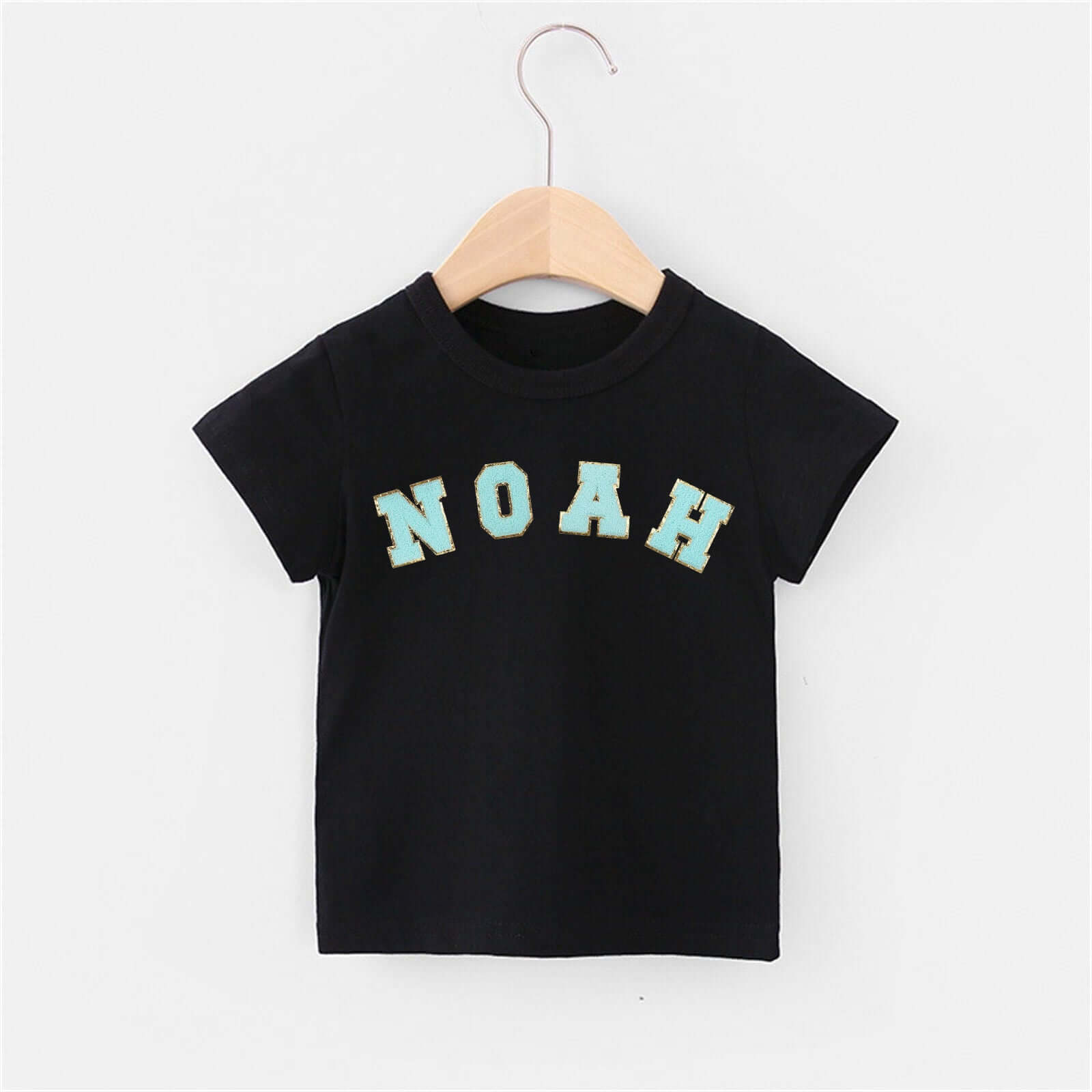 Personalized Toddler Patch Black T-shirt