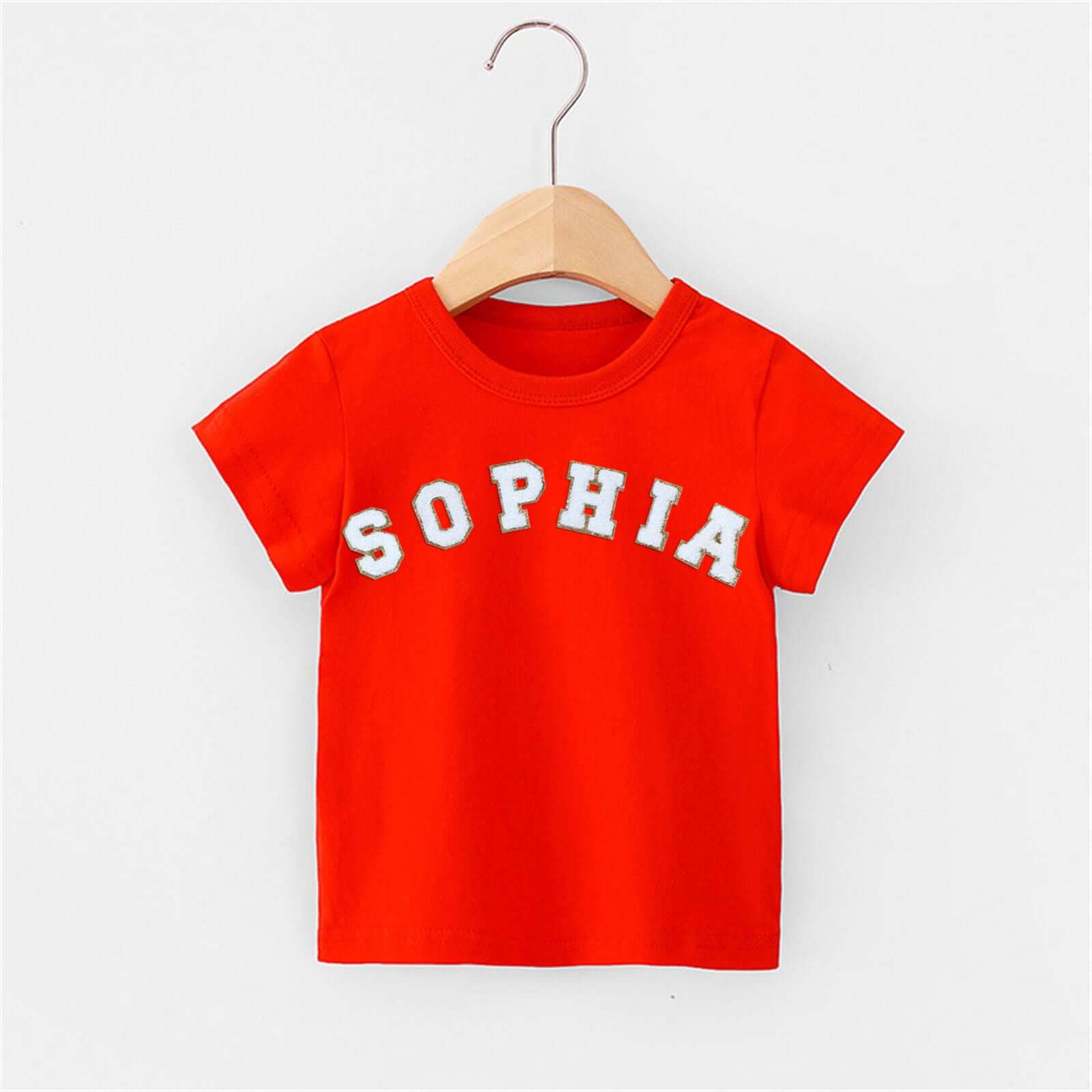Personalized Toddler Patch Red T-shirt