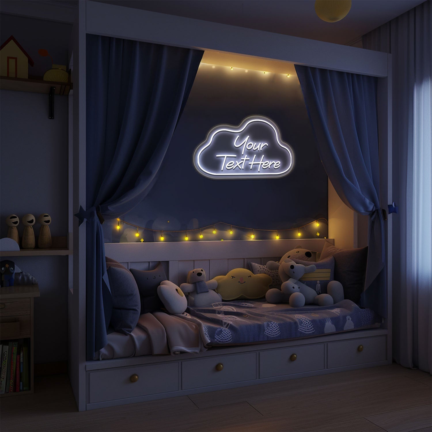 Personalized Name and Cloud Neon Sign