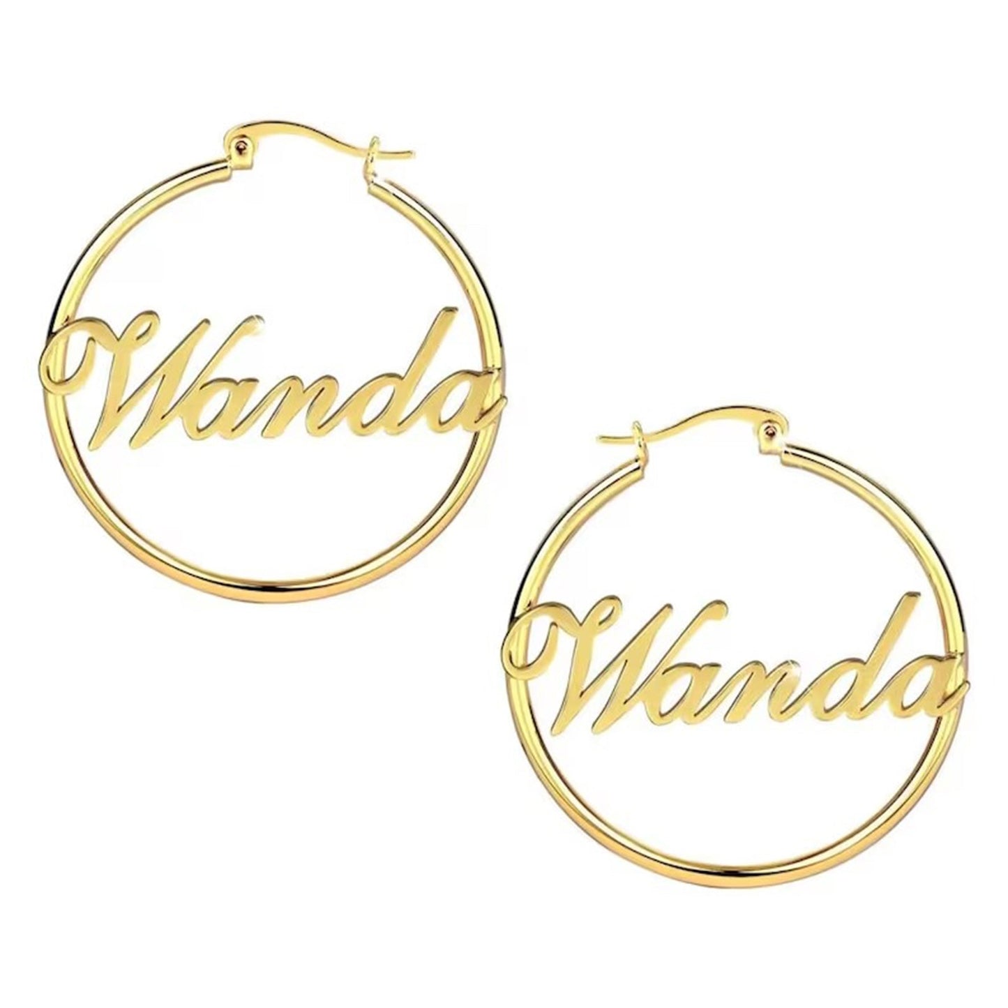 Personalized Children's Name Hoop Earrings