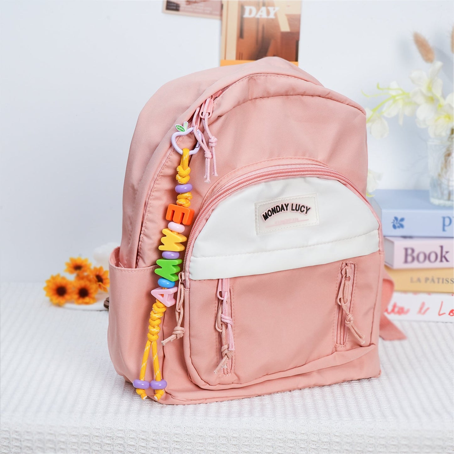 Personalized Kids Name Backpack Charm - Custom Letter Bag Tag