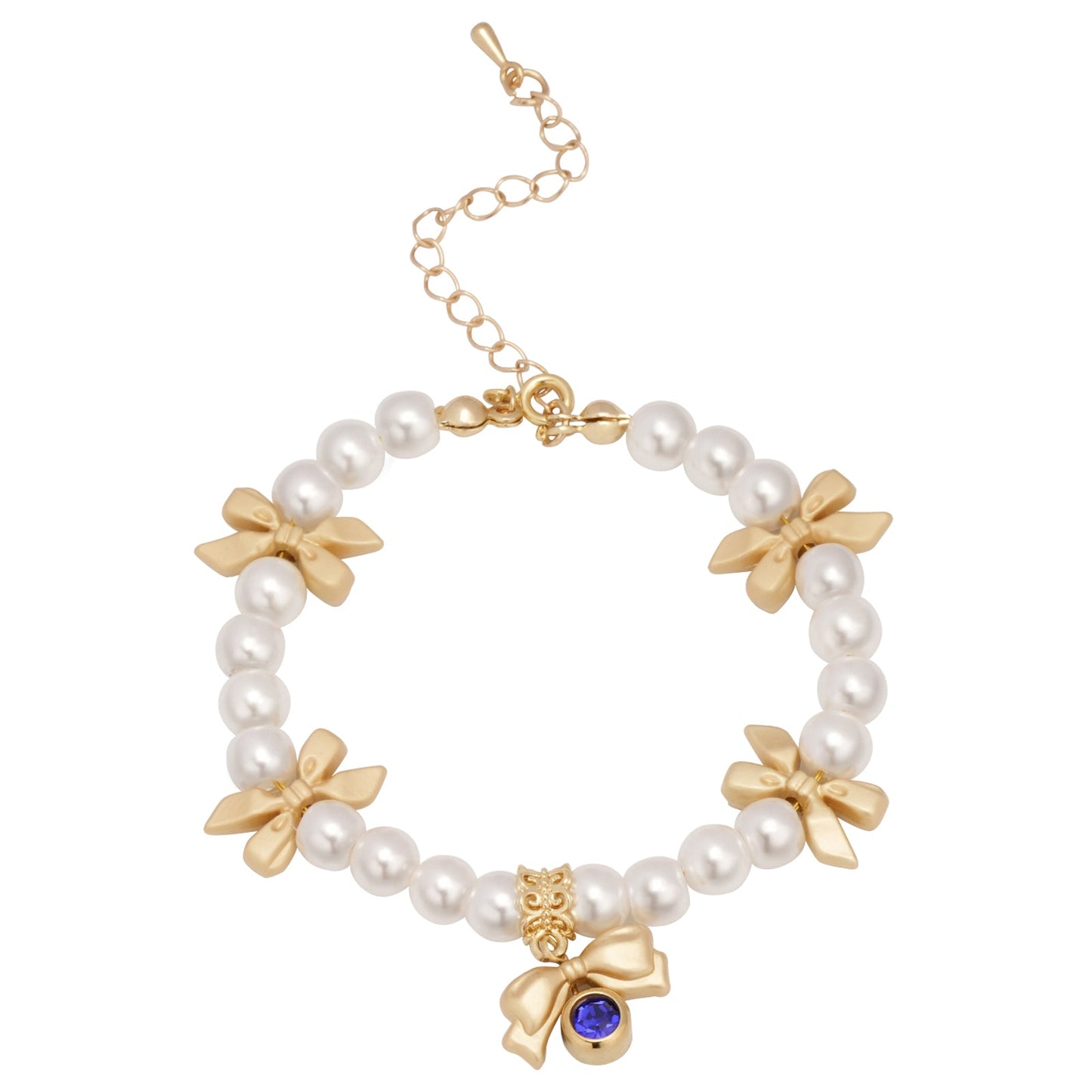 Personalized Girls Birthstone Bow Charm Bracelet