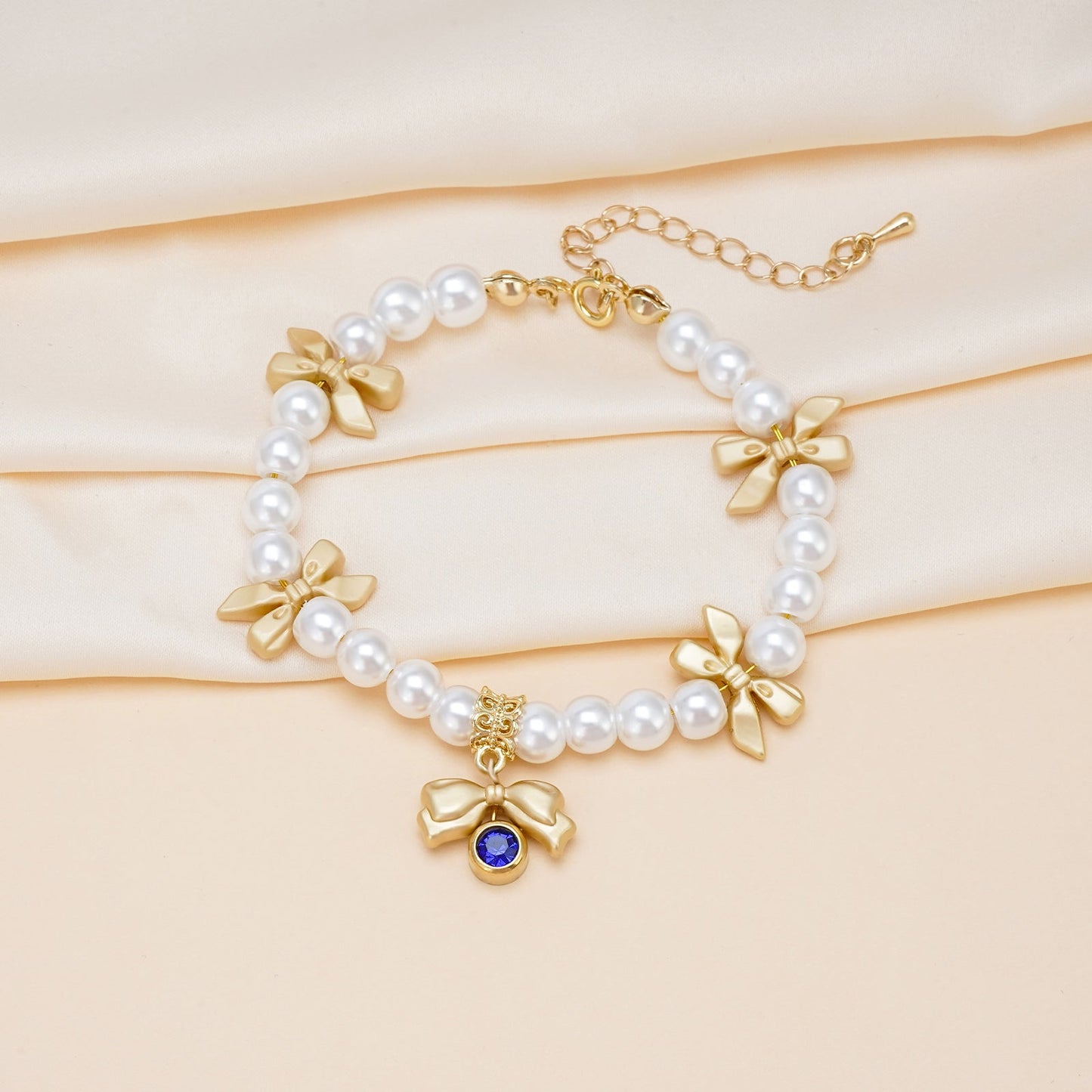 Personalized Girls Birthstone Bow Charm Bracelet