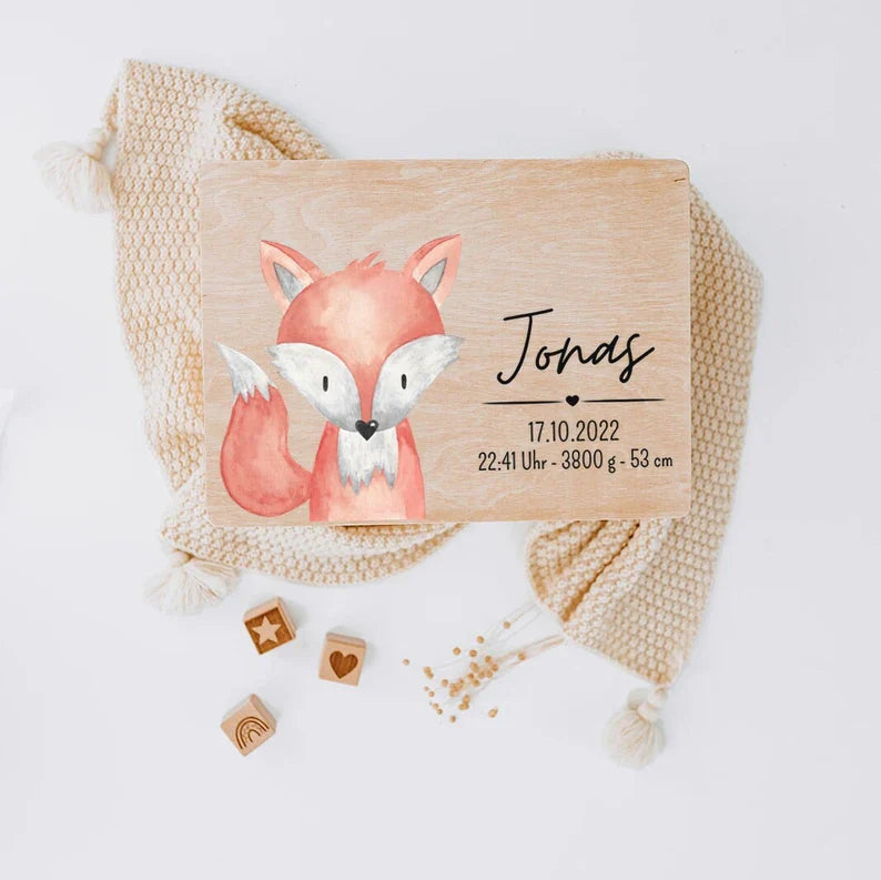 Personalized baby souvenir box