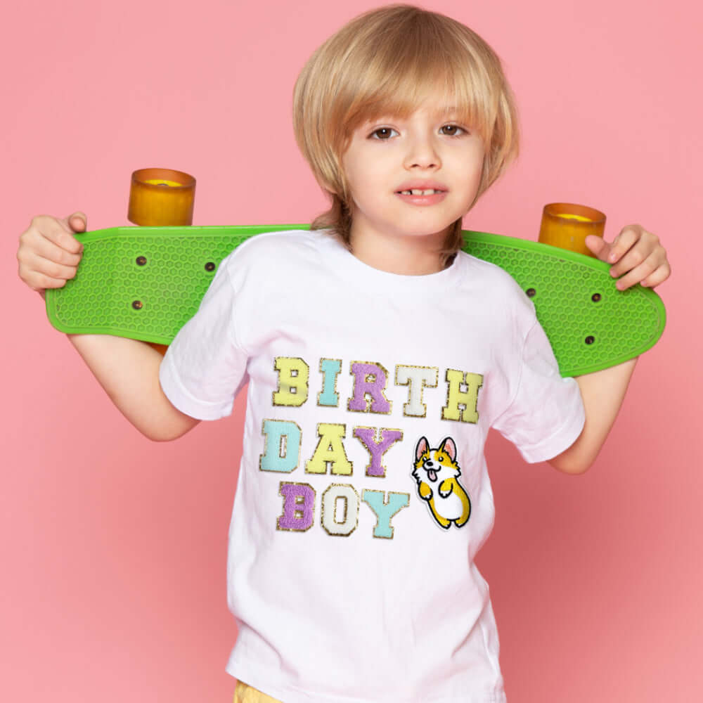 Personalized Birthday Patch T-shirt for Kids