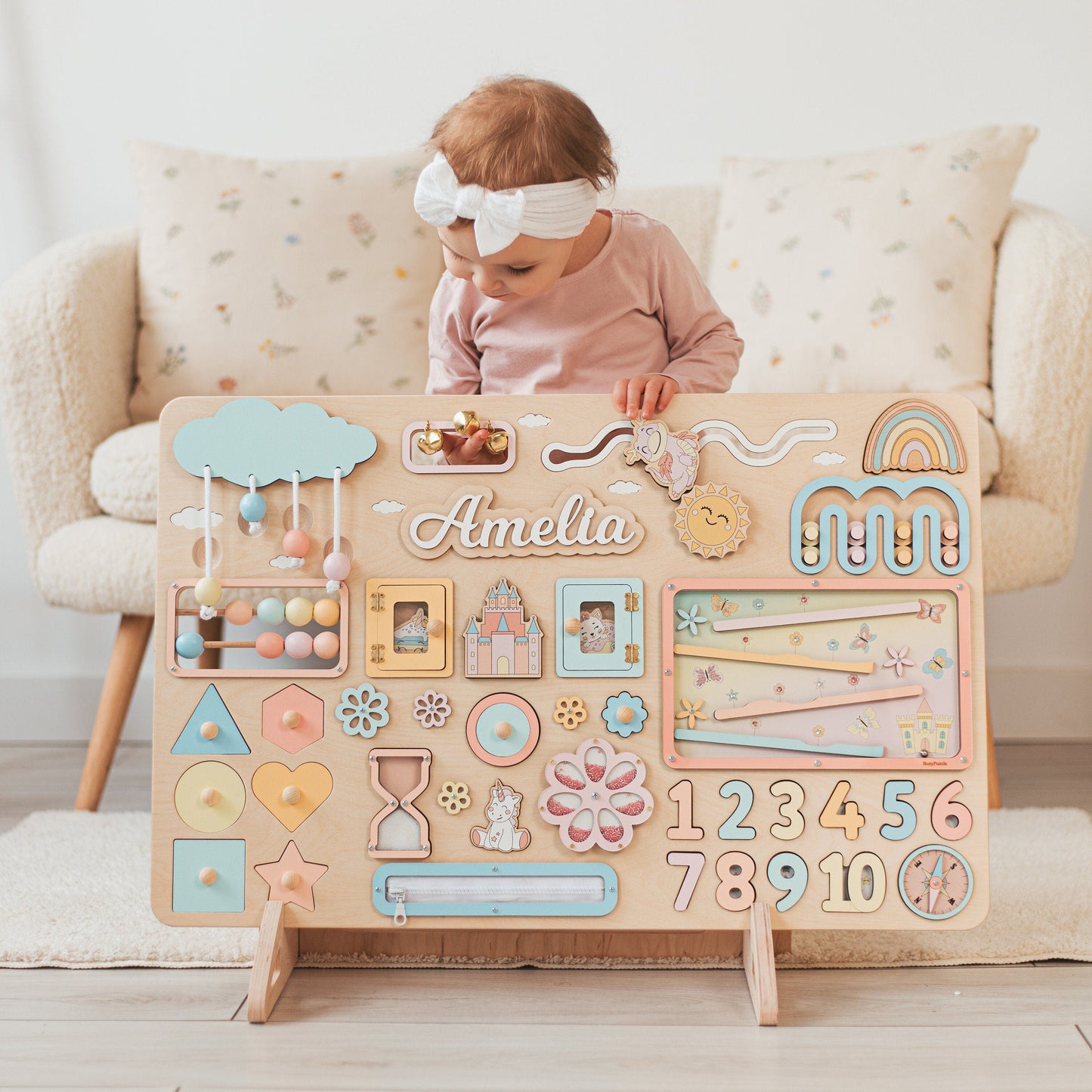 Personalized Wooden Activity Board for Kids